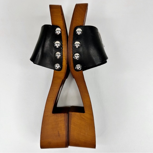 Anthropologie Open Toe Buckle Sandals Black SZ 37 - Picture 9 of 12